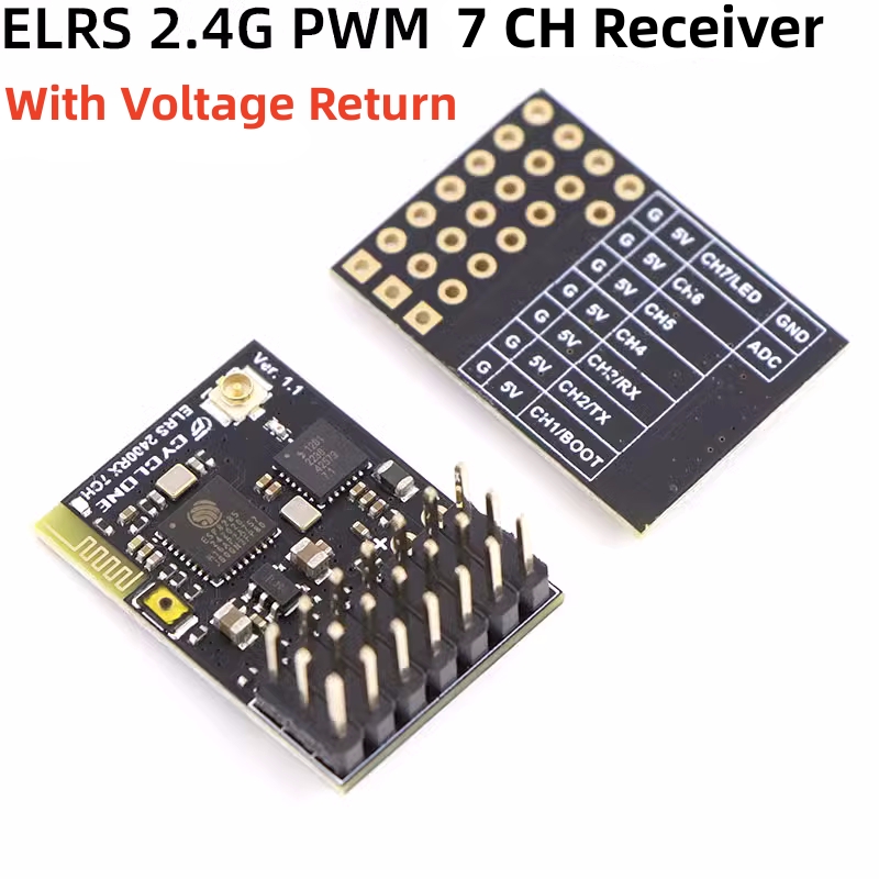 Drone Racing Receiver - Rcカー、fpvドローン、クワッドコプター、elrs 2.4g、pwm、7ch、6ch、crsfレシーバー、サイクロンサポート、elrs 3.2プロトコル用の銅パイプアンテナ