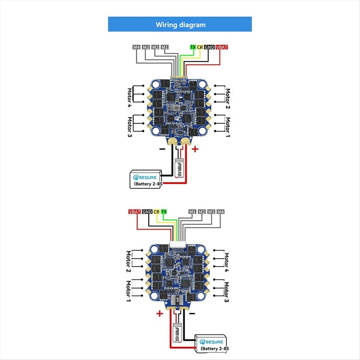 Drone Racing Charger - M85K Blueson A2 128KHz 4IN1 電子スピードコントローラー