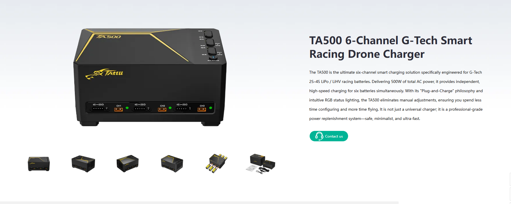 TATTU TA500 6チャンネル G-Tech スマート - Drone Racing Charger のレビューと価格