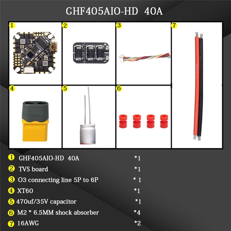 ABTI-GHF405AIO-HD 40A AIOフライトコ - Drone Racing Flight Controller のレビューと価格