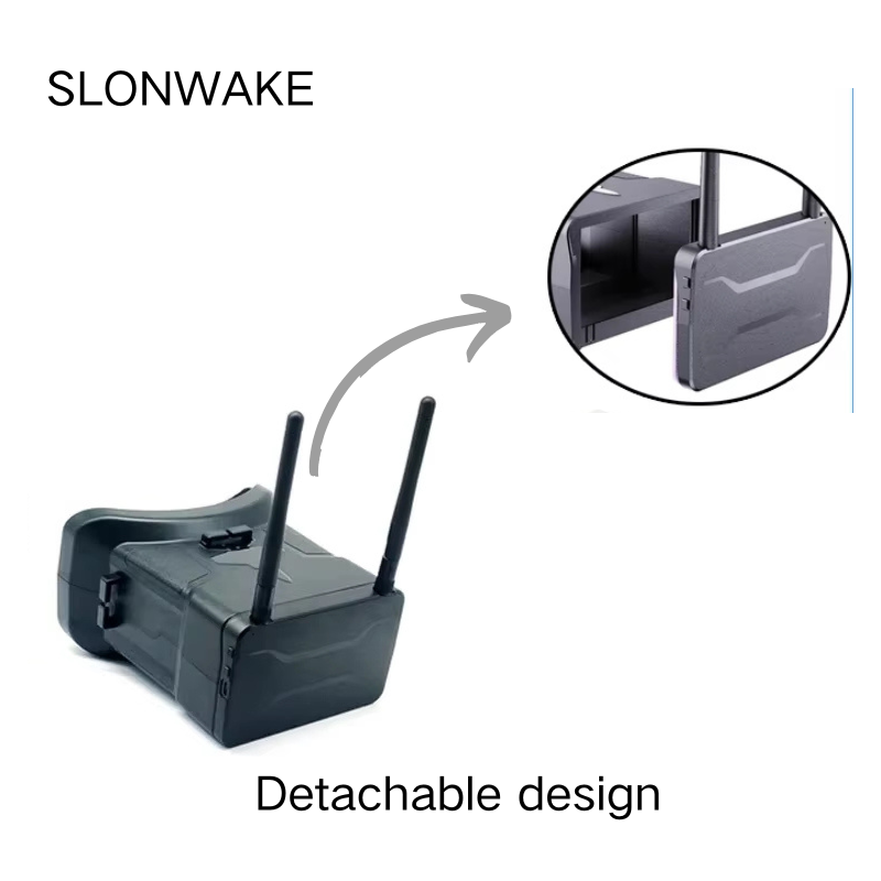 5.8G FPVゴーグル 4.3インチ 480*272ピクセ - Drone Racing Antenna のレビューと価格